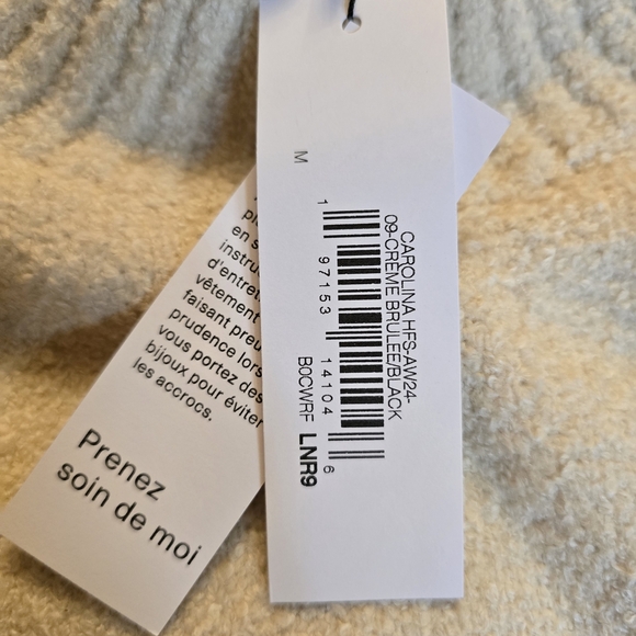 Elegant Black and Cream Striped Women's Turtleneck Sweater - Picture 6 of 7